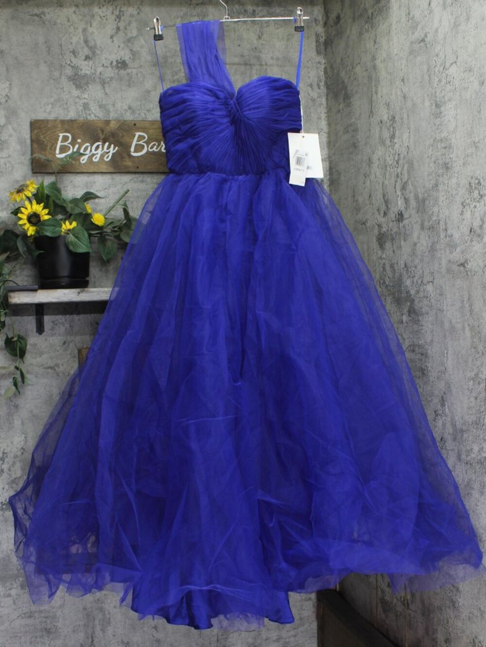 Mac Duggal Blue Mac Duggal One Side Off The Shoulder Bustier Ball 6